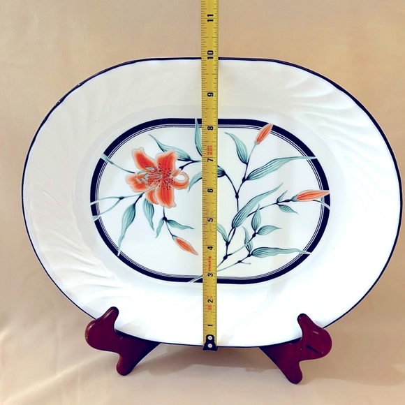 Corelle Tiger Lily Serving Platter, Made in the USA A1240 - Picture 3 of 5